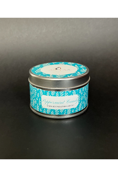 Parafin Tin Candle - Peppermint Candy 